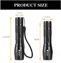 Tactical LED Flashlight 2-Pack — 5-Mode Zoomable Torch for EDC, Camping & Emergencies