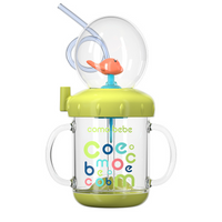 Children's Silicone Straw Cup with Handles – Leakproof Kindergarten Water Bottle