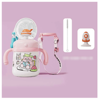 Children's Silicone Straw Cup with Handles – Leakproof Kindergarten Water Bottle
