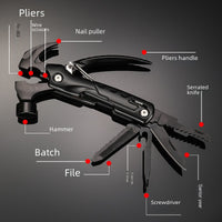 High Carbon Steel Camping Hammer Multi-Function Tool