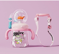 Children's Silicone Straw Cup with Handles – Leakproof Kindergarten Water Bottle